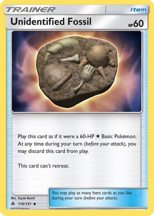 Unidentified Fossil (116) Reverse Holofoil - Forbidden Light