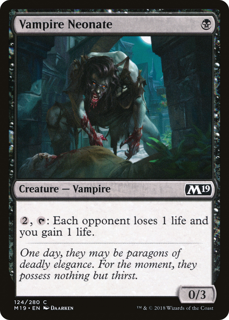 Vampire Neonate (124) Foil - Core Set 2019