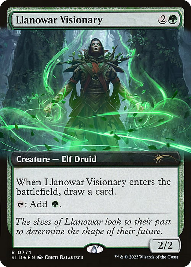 Llanowar Visionary (Extended Art) (771) Foil - Secret Lair Drop