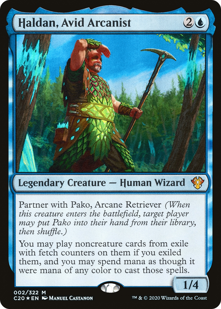 Haldan, Avid Arcanist (002) Foil - Commander 2020