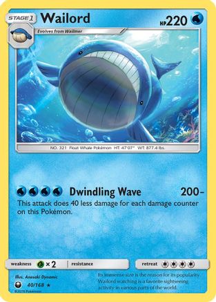 Wailord (40) Reverse Holofoil - Celestial Storm