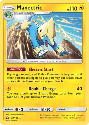 Manectric (52) Reverse Holofoil - Celestial Storm