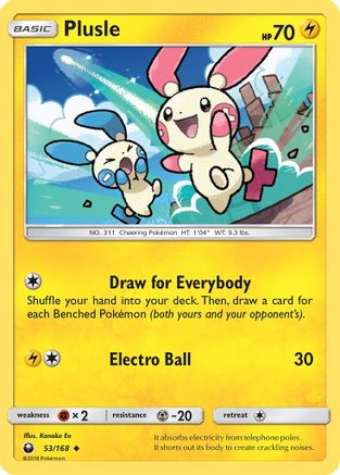 Plusle (53) Reverse Holofoil - Celestial Storm