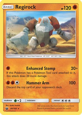 Regirock (80) Reverse Holofoil - Celestial Storm