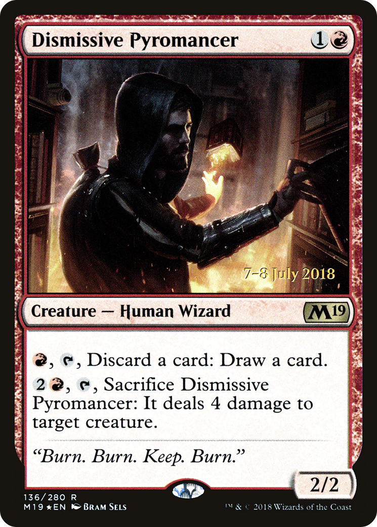 Dismissive Pyromancer (136) Foil - Core Set 2019 Promos