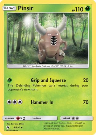Pinsir (4) Reverse Holofoil - Lost Thunder