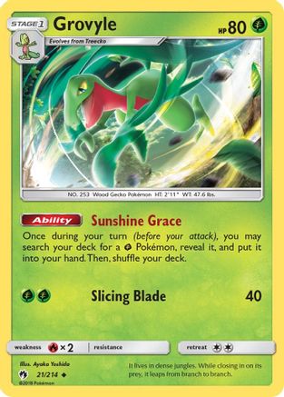 Grovyle (21) Reverse Holofoil - Lost Thunder