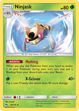 Ninjask (30) Reverse Holofoil - Lost Thunder