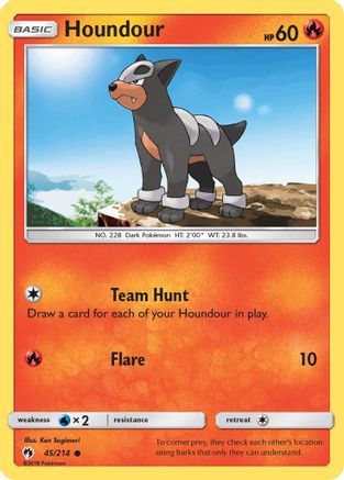 Houndour (45) Reverse Holofoil - Lost Thunder