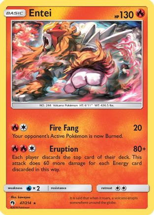 Entei (47) Reverse Holofoil - Lost Thunder