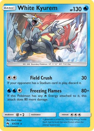 White Kyurem (63) Reverse Holofoil - Lost Thunder