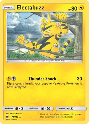 Electabuzz (71) Reverse Holofoil - Lost Thunder