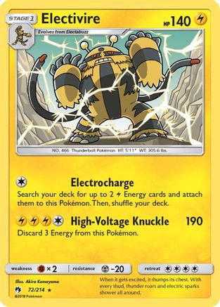 Electivire (72) Reverse Holofoil - Lost Thunder