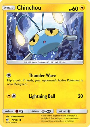 Chinchou (73) Reverse Holofoil - Lost Thunder
