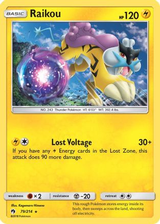 Raikou (79) Reverse Holofoil - Lost Thunder