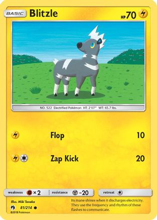 Blitzle (81) Reverse Holofoil - Lost Thunder