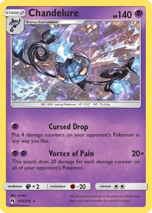 Chandelure (103) Reverse Holofoil - SM Lost Thunder