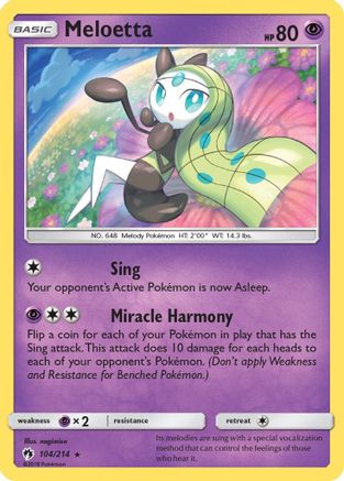 Meloetta (104) Reverse Holofoil - Lost Thunder