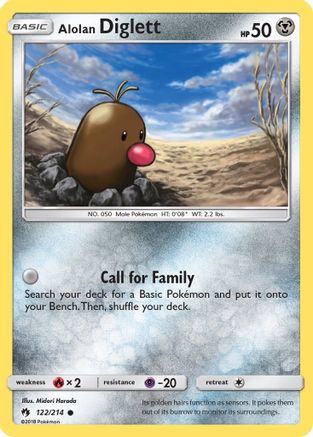 Alolan Diglett (122) Reverse Holofoil - Lost Thunder