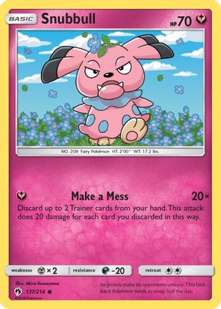 Snubbull (137) Reverse Holofoil - Lost Thunder