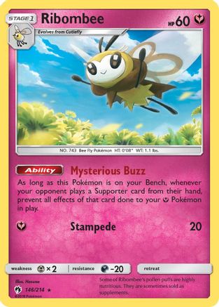 Ribombee (146) Reverse Holofoil - Lost Thunder