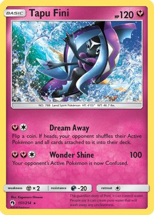 Tapu Fini (151) Reverse Holofoil - Lost Thunder