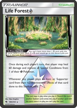 Life Forest Prism Star (180) Holofoil - Lost Thunder
