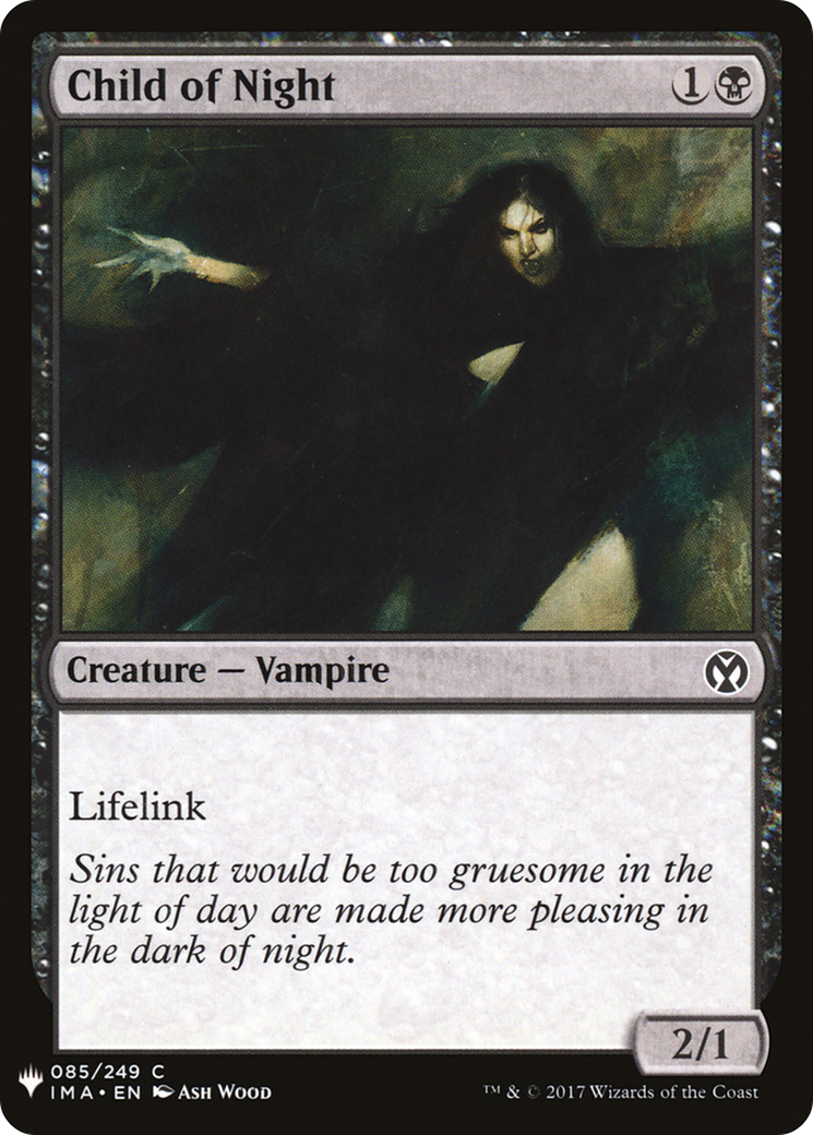 Child of Night (IMA-85) - The List