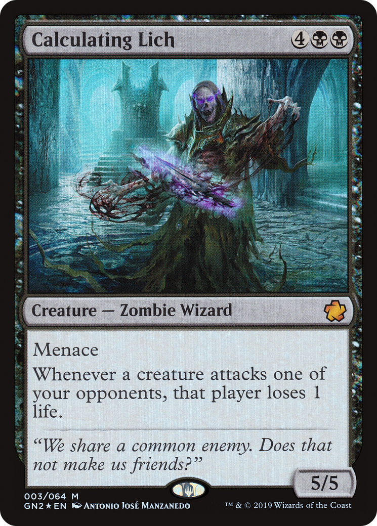 Calculating Lich (003) Foil - Game Night 2019