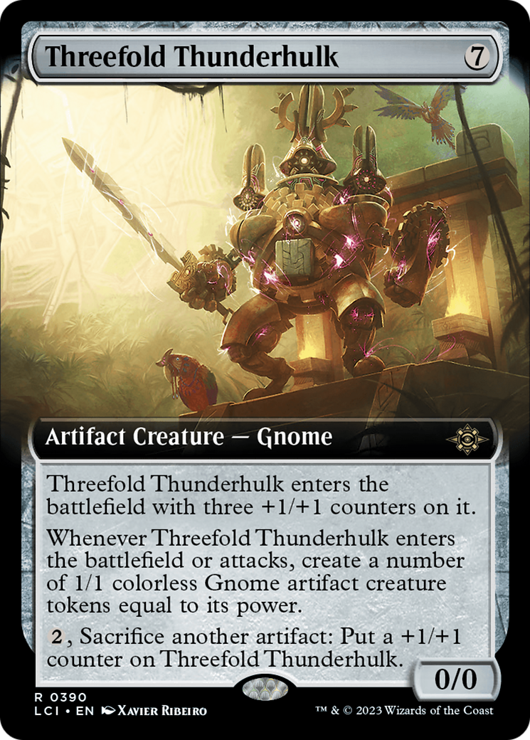 Threefold Thunderhulk (Extended Art) (390) - The Lost Caverns of Ixalan