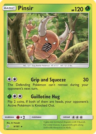 Pinsir (9) Reverse Holofoil - SM Team Up