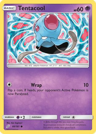 Tentacool (60) Reverse Holofoil - Team Up