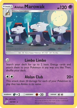 Alolan Marowak (64) Reverse Holofoil - SM  Team Up