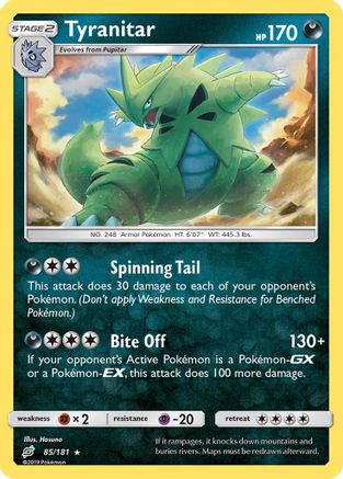 Tyranitar (85) Reverse Holofoil - Team Up