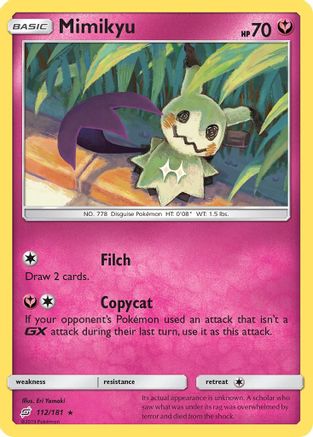 Mimikyu (112) Reverse Holofoil - Team Up