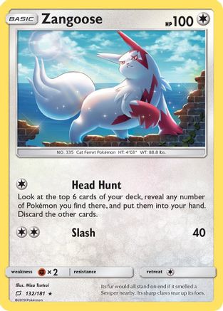 Zangoose (132) Reverse Holofoil - Team Up