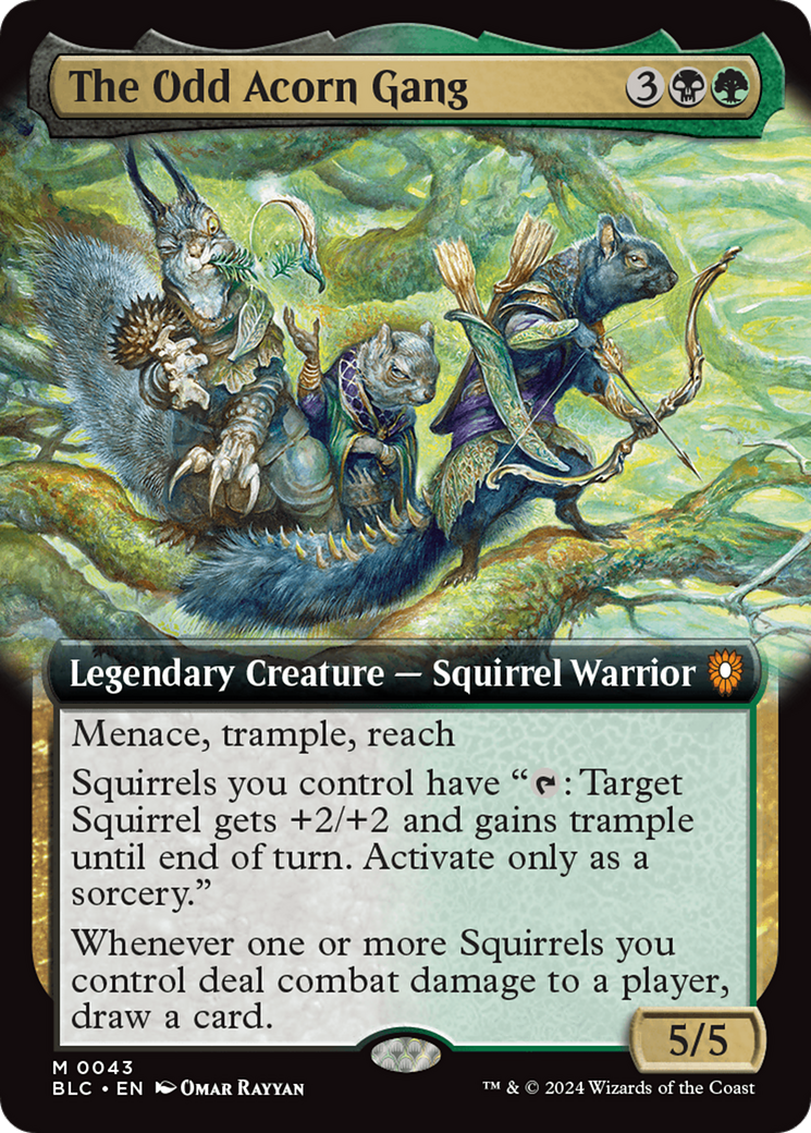The Odd Acorn Gang (Extended Art) (043) Foil - Bloomburrow Commander