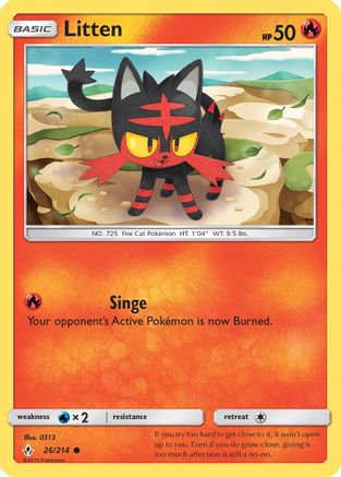 Litten (26) Reverse Holofoil - Unbroken Bonds