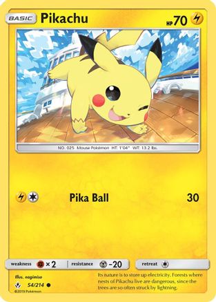 Pikachu (54) Reverse Holofoil - Unbroken Bonds