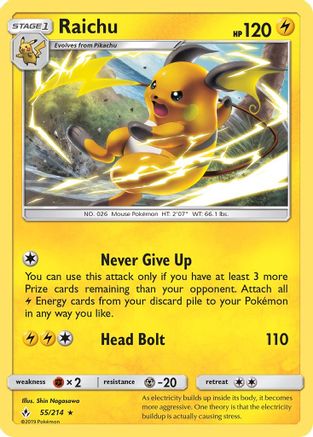 Raichu (55) Reverse Holofoil - Unbroken Bonds