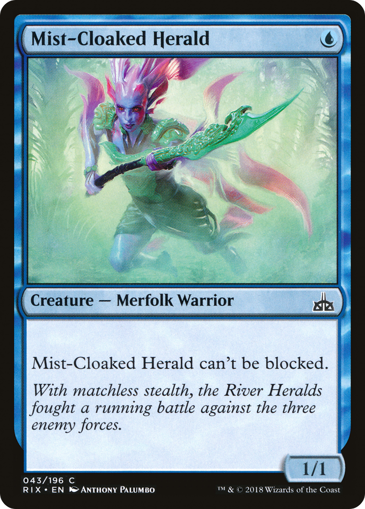 Mist-Cloaked Herald (043) Foil - Rivals of Ixalan