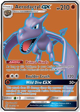 Aerodactyl GX (Full Art) (224) Holofoil - Unified Minds