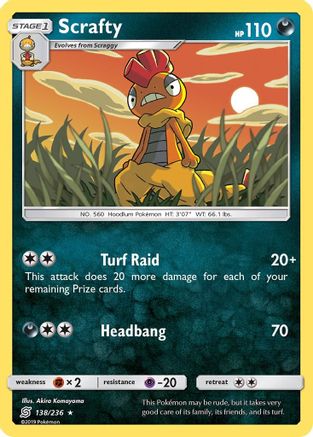 Scrafty (138) Reverse Holofoil - Unified Minds