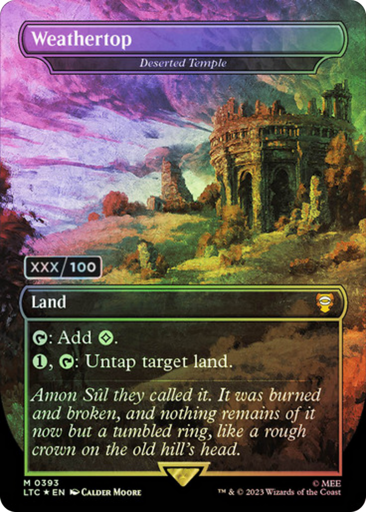 Weathertop – Deserted Temple (Serial Numbered) (393) Foil - Tales of Middle-earth Commander