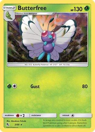 Butterfree (3) Reverse Holofoil - Hidden Fates