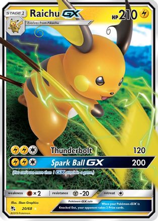 Raichu GX (20) Holofoil - Hidden Fates