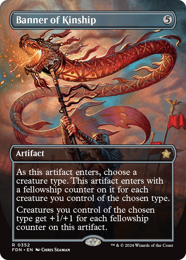 Banner of Kinship (Borderless) (352) Foil - Foundations