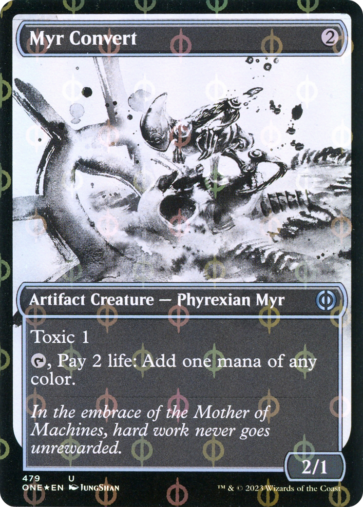 Myr Convert (Showcase) (Step-and-Compleat Foil) (Showcase) (479) Foil - Phyrexia: All Will Be One
