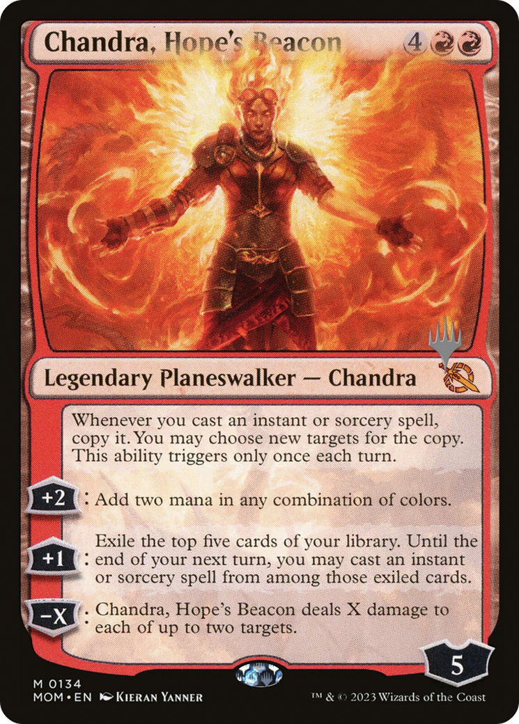 Chandra, Hope's Beacon (134p) Foil - March of the Machine Promos