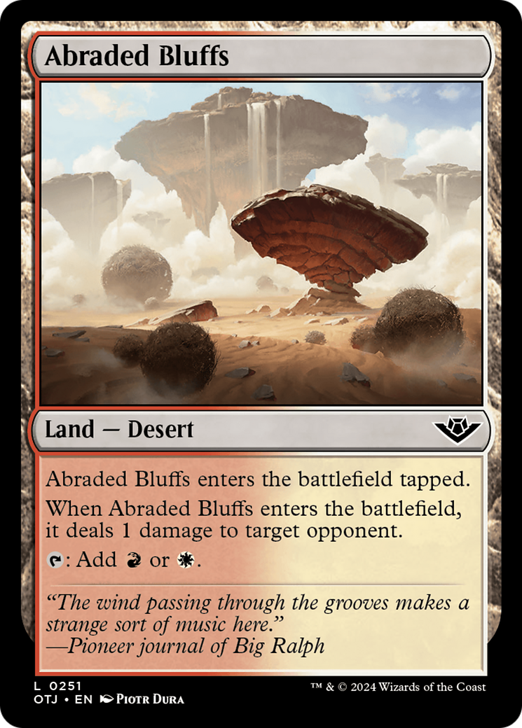 Abraded Bluffs (251) Foil - Outlaws of Thunder Junction